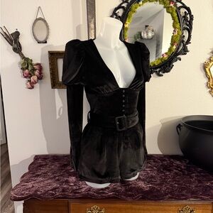 Sugar Thrillz Black Velvet Women's Jacket